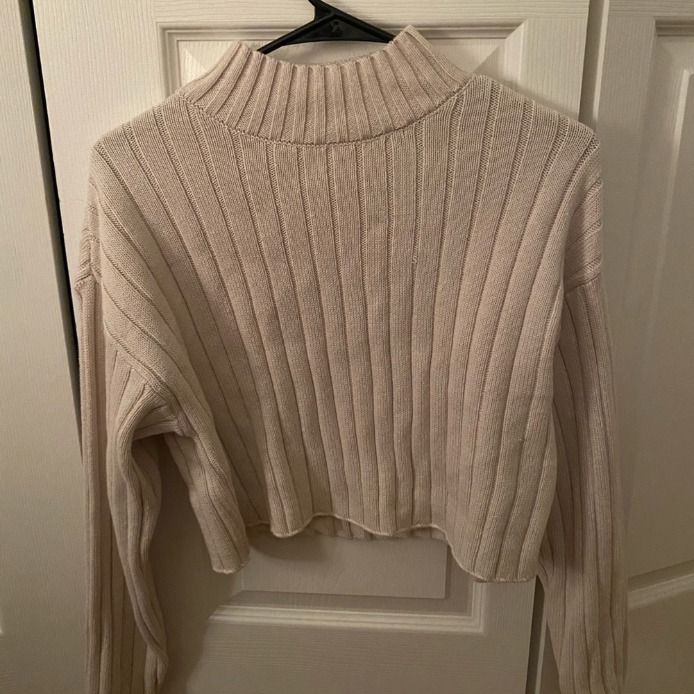 Pacsun White Mock Neck Sweater